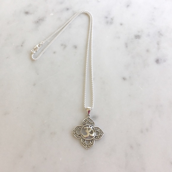 Sterling Silver Om Necklace - Picture 9 of 15